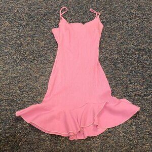 Fashion Nova Pink Ruffle Dress sz. XS